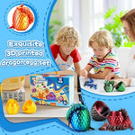 12Pcs 3D Printed Dragon Toys Eggs With Dragon Inside, Christmas Stocking Stuffers For Kids, 3D Printing Toys For Kids, Fidget Toy For Adults Teens Boy Gifts Cool Stuff Christmas Fun Gifts
