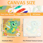 Dragon Paint by Numbers Kit for Kids, 8x8 inch, Fun and Easy Art Project
