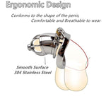 Small Male Chastity Device with Silicone Catheter and Spike Ring for Penis Exercise and Abstinence