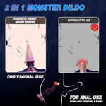 Tapered Knotted Dildo Fantasy Dragon Dildo, 7.8" Thick Silicone Tentacle Anal Dildos, Sex Toys With Knot, Huge Butt Plug Prostate Stimulator With Suction Cup, Curved Ribbed Dildos For Men Women