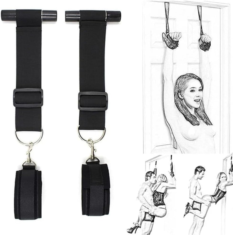 Adjustable Door Swing with Restraint Straps – Erotic Bondage Set for Couples Play