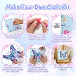 Butterfly Diamond Art Kit for Kids Ages 8-12, Gem Painting Craft with Frame
