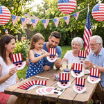 24 Sets 4th of July Patriotic Uncle Craft Kits for Kids, Classroom Party Activity