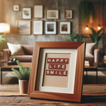 300 Pcs Maroon Wooden Letter Tiles A-Z for Crafts, Spelling Games & Decor