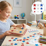200 Pieces Red White Blue Glitter Foam Star Stickers for Party Decorations and DIY Crafts