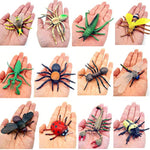 Big Insect Toy Plastic Model Lifelike Assorted Figures Realistic Insects Toys 12 Pcs Bee Beetle Mantis Spider Ladybug