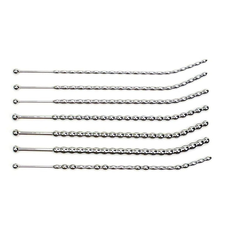 3Pcs-Bdsm Super Long Smooth Metal Stainless Steel Urethral Sounds Urethral Plug Urethral Rod Masturbation Horse Eye Stick Insert Urethral Rod Pull Beads 8/9/10Mm