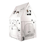 Easy Playhouse Cardboard Clubhouse for Kids - Art and Craft Fort, 34" X 27" X 48"