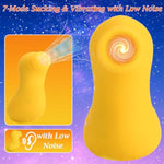 Clitoral Suction Vibrator Adult Toy Mini Yellow Duck With 7 Vibration And Suction Modes, Ipx7 Waterproof Usb Portable Silent Nipple Clitoral Stimulator Sex Toy For Beginner Women And Couples