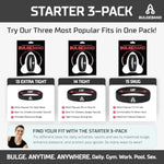 Bulgeband - Flexible Cock Ring For Male Sex Toy, Realistic Adult Male Sex Toys For Men - Nylon Fabric Penis Rings (Starter, 3 Pack)