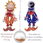 Plush Toy Set - 11-Inch, Clown Stuffed Animal Doll, Delightful 2-Piece Surprise (2Pcs)