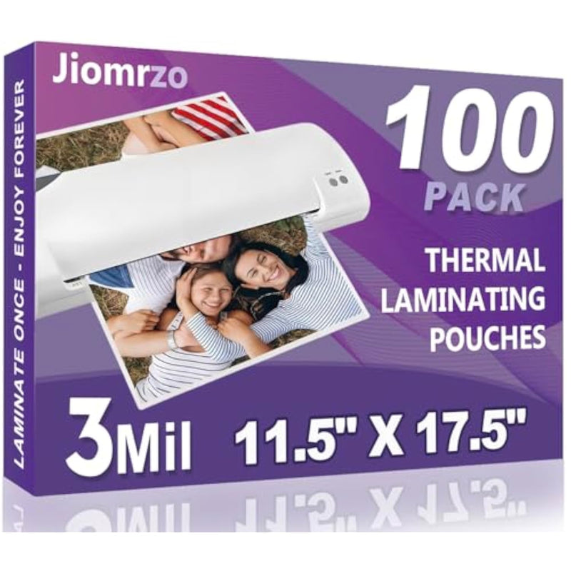 100 Pack Premium Laminating Sheets, 11.5 x 17.5 Inch, 3 Mil for Documents and Photos
