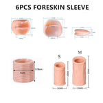 6 Pcs/Set Foreskin Correction Cock Ring Penis Sleeve Delay Ejaculation Male Chastity Cage Cockring Sex Kit Cock Sleeve Penis Stretcher For Men Sex Toys