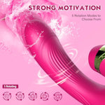 Vibrator Adult Sex Toys For Women - 4 In 1 Tongue Thrusting Sex Swing Toys With 10 Vibrating Modes & 10 Rotating Modes, G Spot Clit Stimulator Pleasure Tools For Female Couples Games