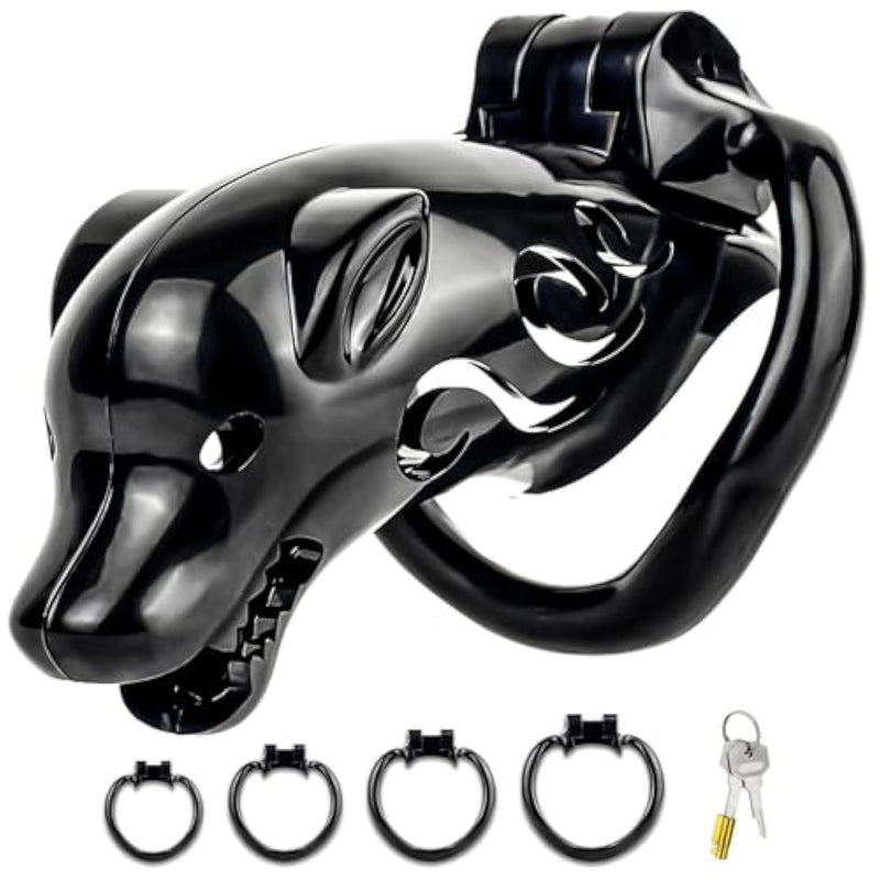 Lightweight Large Chastity Cage With 4 Active Sizes Rings & 12.6 Inch Realistic Huge Dildo Sex Toy For Women Men