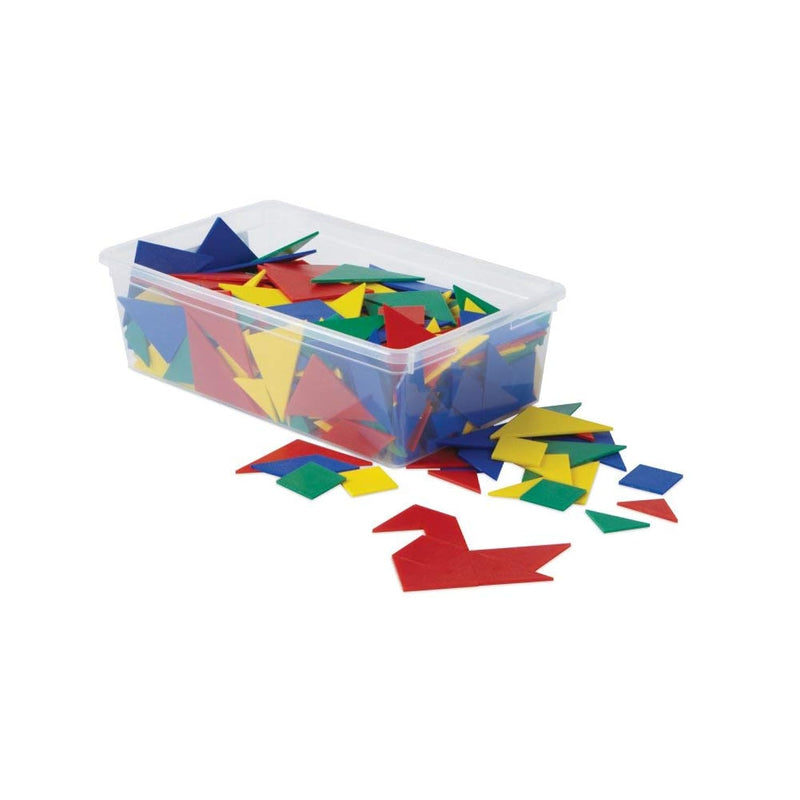 hand2mind Plastic Tangrams, Manipulative Set for Math Puzzles (Pack of 32)