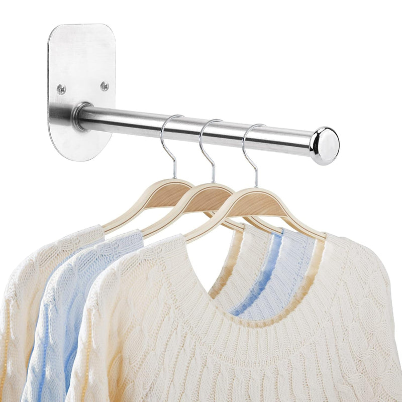 Stainless Steel Clothes Hanger Storage Rack Organizer Wall Mount Adhesive Or Dri