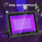3 Pack 100W LED Black Lights, IP66 Waterproof UV Flood Lights with Plug & Switch
