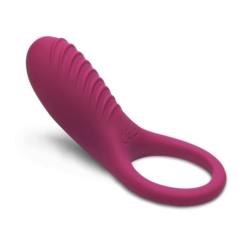 Imo Full Silicone Vibrating Cock Ring - Waterproof Rechargeable Penis Ring Vibrator - Sex Toy For Male Or Couples (Wine Red)