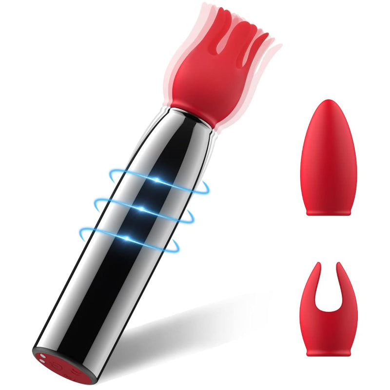 Bullet Vibrators Sex Toy, Mini Vibrators With 3 Unique Interchangeable Heads&10 Powerful Vibration Modes For Clit Stimulation,Rechargeable Pocket Vibrator Sex Toys For Women Couples