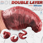 4.5'' Diameter Thick Realistic Foreskin Dildo, 10 Inch Large Silicone Massive Dildos Anal Dilator With Strong Suction Cup For Deeper Anal Play, Huge Thick Fantasy Dildos Sex Toys For Adults Women Men