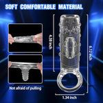 Vibrating Cock Ring Penis Sleeve Vibrator, Powerful Vibration Penis Extender Adult Sex Toys For Men Penis Testicles G Spot Stimulation Penis Ring Vibrator, Sex Toys For Couples Or Men
