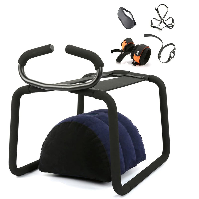 Sex Furniture, Sex Chair Positions Bouncing Mount Stools, Weightless Love Position Aids Chair With Handrail Novelty Toy For Couples Adult Games Gift