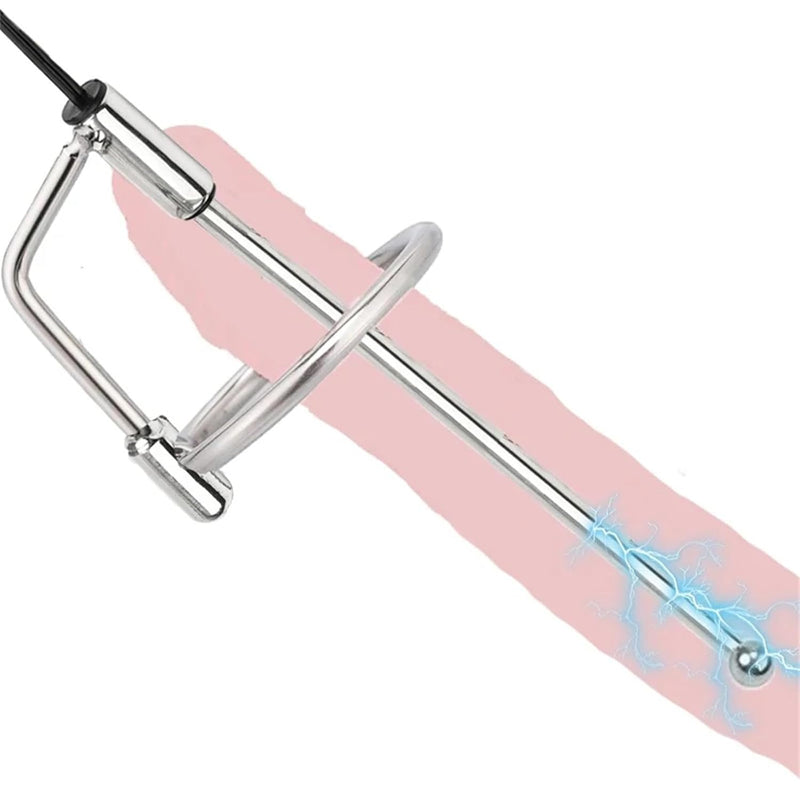 Stainless Steel Metal Urethral Plug With Penis Ring Male Exercise Masturbation Urethral Catheter Urethral Sound Sex Toy Male Beginner And Advance Plays Masturbation Massage Kit