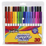 Cra-Z-Art 30 Count Washable Super Tip Markers for School and Art Projects