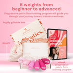 Pelvic Floor Muscle Trainer and Lubricant Set for Women - Silicone Weights and Water-Based Lube
