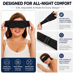 Sleep Mask for Side Sleepers, Machine Washable Eye Mask, Black