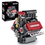 V8 Engine Building Set,V8 Engine Model Kit That Run,Build Your Own Stem Mini V8 Model Engine Kit With Battery And Motor,8-Cylinder Car Engine Building Engineering Toys For Kids Adults(478Pcs)