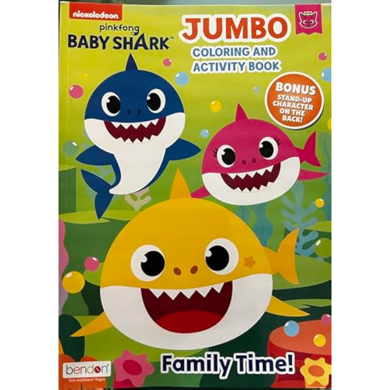 Baby Shark Jumbo Coloring and Activity Book Set for Kids - 80 Page Book