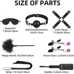 13 Pcs Sex Bondage Restraints Bdsm Toys Set Adult Couples Sex Toys Include Spreader Bar Bondage Rope Blindfold Feather Scratcher Ankle Cuffs And Fetish Handcuffs For Women And Couples