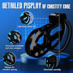 Male Chastity Cage, Chastity Device With 3 Sizes Rings And Invisible Lock For Man Penis Exercise Bondage Gear & Accessories Lightweight Adult Sex Toys