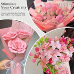300Pcs Pink Chenille Stems Craft Kit with Supplies