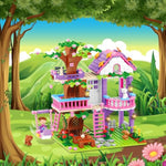 Tree House Building Set For Girls - 558Pcs Treehouse Building Blocks Toys, Forest Camp House Bricks Kit With Animals, Birthday For Kids Girls Boys Age 6 7 8 9 10 11 12+