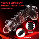 Penis Sleeve Penis Ring Adult Sex Toys For Men, Clear Realistic Dildo Penis Extender For Girth Enhancer Sleeve, Penis Pump Enlarger For Male Sex Toy, Cockring Penis Extension Male Sex Toys For Couples