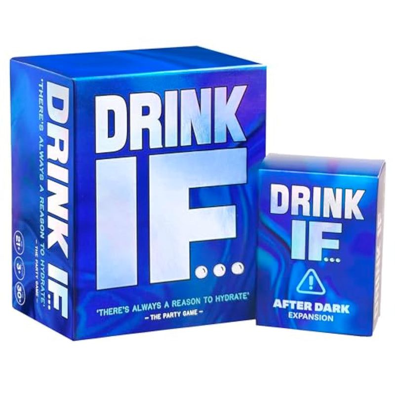 Drink If... Adult Drinking Party Game + After Dark Expansion Set - 800 Questions To Get You Buzzed & Drunk - Ice Breakers Cards, White Elephant Gifts, Christmas Stocking Stuffers & Board Games Night