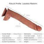 Extra Large Silicone Dildo with Strong Suction Cup, 13 Inch Long, Xl Size, Sex Toy for Adults
