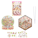 6 Sets Mini House Stickers with Tweezers, DIY 3D Room Scenes for Journals & Scrapbooks