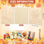 10 Pcs Large Fall Wooden Ornaments to Paint, Pumpkin, Scarecrow & Maple Leaf Crafts