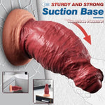 4.5'' Diameter Thick Realistic Foreskin Dildo, 10 Inch Large Silicone Massive Dildos Anal Dilator With Strong Suction Cup For Deeper Anal Play, Huge Thick Fantasy Dildos Sex Toys For Adults Women Men