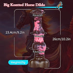 Dragon Dildo 10.2Inch Thick Horse Dildos With Knots, Huge Pink Silicone Monster Dildo Anal Plug Toys For Women And Couples