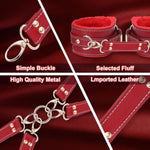 Sex Bondage Bdsm Toys Kit, Upgrade 11 Pcs Couples Restraints Toy Set With Adjustable Hand/Ankle/Thigh Cuffs Blindfold Cross Strap Waist Strap Paddle Adult Sm Games For Couples With Storage Bag