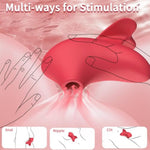 Rose-Shaped Clitoral Stimulation Vibrator for Women with 10 Suction Modes and Waterproof Design