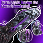 Realistic Monster Dildo - 8.7" Thick Fantasy Dildo With Labia Design For G Spot Stimulation, Huge Prostate Anal Dildo With Strong Suction Cup, Big Dragon Dildo Silicone Adult Sex Toys For Women Men