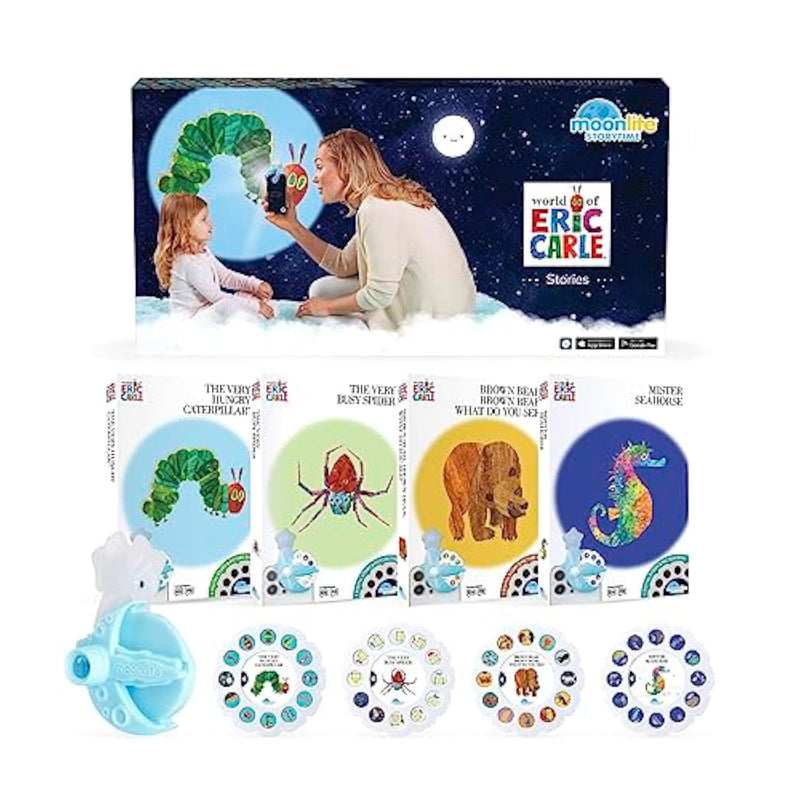 Storytime Mini Projector With 4 Eric Carle Stories, A Magical Way To Read Together, Digital Storybooks, Fun Sound Effects, Early Sensory Learning, Gifts For Kids Ages 1 And Up