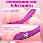 Purple Waterproof 7.2 Inches Battery Operated Vibrator with LED Display and 9 Modes for Intense Clitoral Stimulation