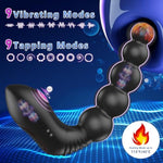 Prostate Massager Anal Beads Vibrator Sex Toys For Men, Anal Plug P Spot Massager Male Sex Toy With 9 Tapping 9 Vibrating, App Control Vibrating Butt Plug Anal Dildo For Multi-Stimulation
